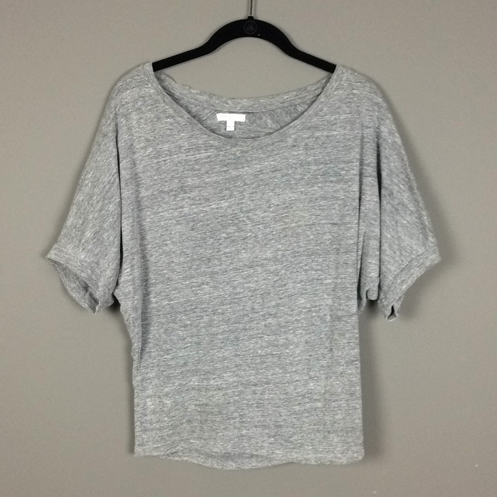 StyleMint l Heather Gray Dolman Sleeve Tee